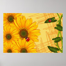 Affiche de tournesols