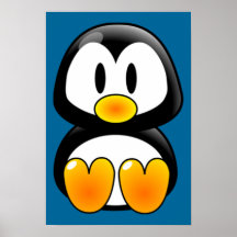 affiche de tux de pingouin de bébé