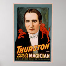 Affiche de VAUDEVILLE d'illusionniste de magicien 