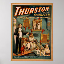 Affiche de VAUDEVILLE d'illusionniste de magicien 