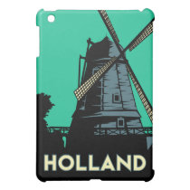 affiche de voyage d'art déco de la Hollande rétro coques mini ipad