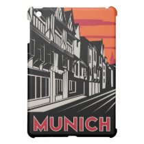 affiche de voyage d'art déco de Munich rétro coques mini ipad