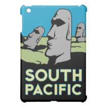 affiche de voyage d'art déco d'île de Pâques rétro coques mini ipad