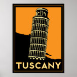 Affiche de voyage de l'Italie d'art déco de la Tos