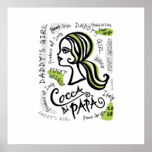 Affiche d'étiquette de Cocca di Papa