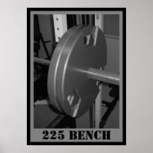 Affiche d'haltérophilie de 225 BANCS