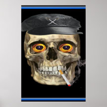 Affiche d'homme de crâne