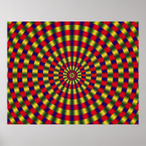Affiche d'illusion optique de fractale
