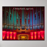 Affiche d'organe d'hôtel de ville de Christchurch 