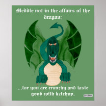 Affiche drôle de dragon