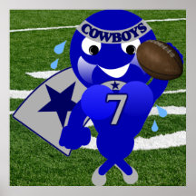 Affiche du football de cowboys de temps de pompe