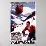 Affiche ferroviaire de promo de funiculaire de SNC