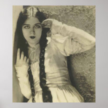 Affiche gigantesque d'actrice dramatique