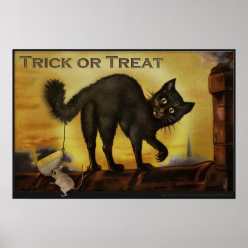 Affiche humoristique de des bonbons ou un sort vin