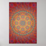 Affiche : Illustration en spirale psychédélique de