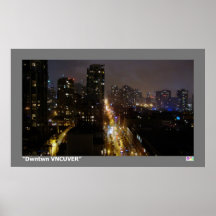 Affiche mate 30,20" de Dwntwn VNCUVER x 18,32"