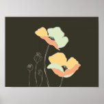 Affiche molle de ~ de fleurs