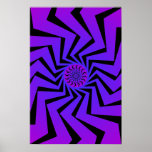 Affiche : Motif en spirale bleu : Dessin de vecteu