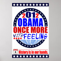 Affiche : Obama 2012 - une fois de plus avec senti
