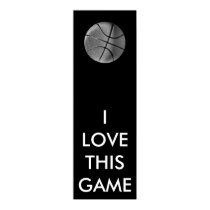 Affiche panoramique noire et blanche de basket-bal posters