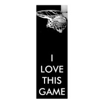 Affiche panoramique noire et blanche de basket-bal posters