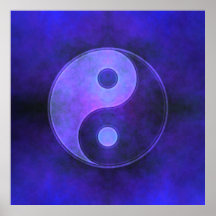 Affiche pourpre de Yin Yang