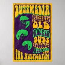 Affiche promotionnelle de concert de vieux type de