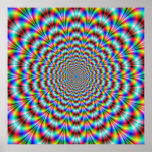 Affiche psychédélique de cintreuse d'oeil