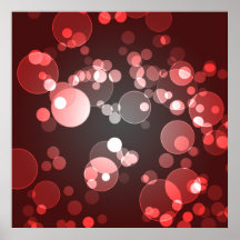 Affiche radiale rouge