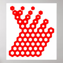 Affiche rouge de flèche