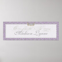 Affiche royale de nom de pièce de bébé de princess