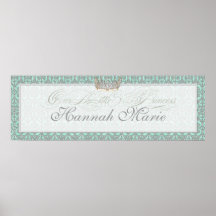 Affiche royale de nom de pièce de bébé de princess