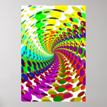 Affiche : Spirale abstraite/psychédélique