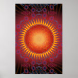 Affiche : Sun psychédélique : Conception en spiral