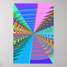 Affiche : Tunnel abstrait/psychédélique