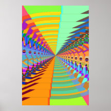 Affiche : Tunnel abstrait/psychédélique