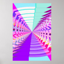 Affiche : Tunnel abstrait/psychédélique