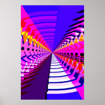 Affiche : Tunnel abstrait/psychédélique