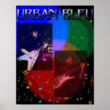 Affiche urbaine de Bleu