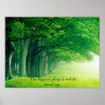 Affiche verte d'arbres