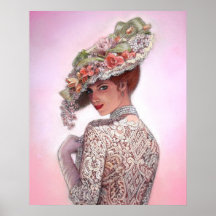 Affiche victorienne de Madame Decor Portrait Art