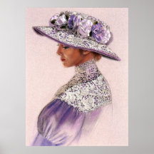 Affiche victorienne élégante d'art de décor de Mad