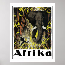 Affiche vintage d'Afrika