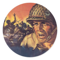 Affiche vintage de guerre - autocollants américain