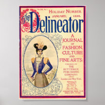Affiche vintage de mode