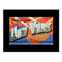 Affiche vintage de New York City de carte postale