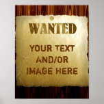 Affiche voulue sur le bois