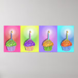 Affiches, bannières - petits gâteaux d'anniversair