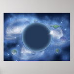 Affiches bleues de l'espace, copies, images, image