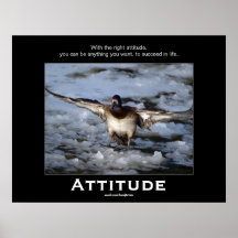 Affiches de motivation d'attitude de canard de Buf